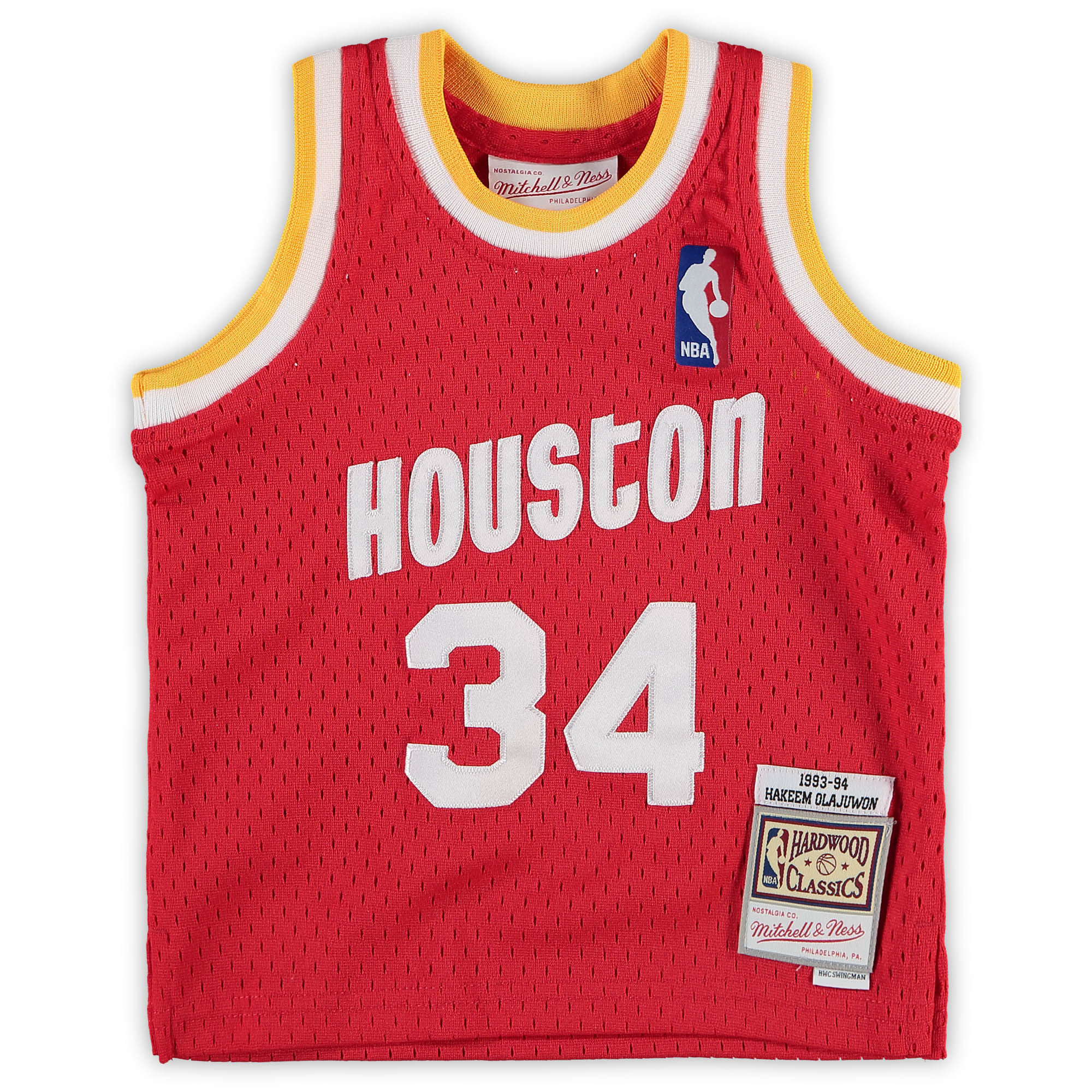 Alternative view of Hakeem Olajuwon Houston Rockets Mitchell & Ness Infant 1993/94 Hardwood Classics Retired Player Jersey - Red