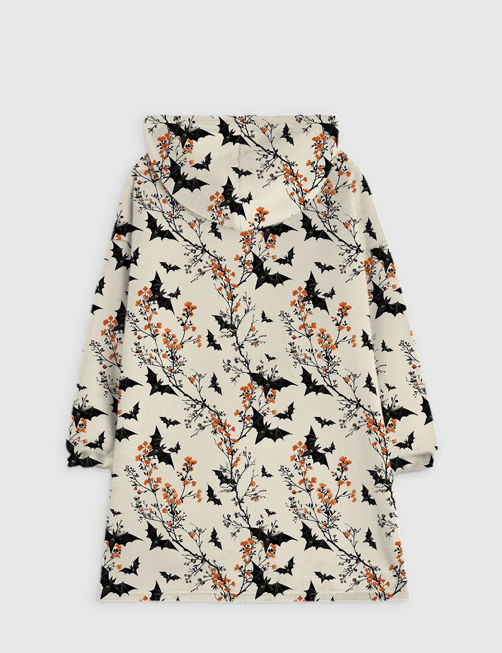 Alternative view of Halloween Bat Flannel Blanket Hoodie