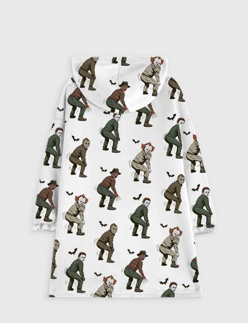 Alternative view of Halloween Twerk Or Treat Horror Characters Dancing Killer Flannel Blanket Hoodie