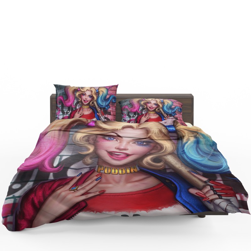 Harley Quinn DC Comics Artwork Bedding Set - Custom Bedding Set