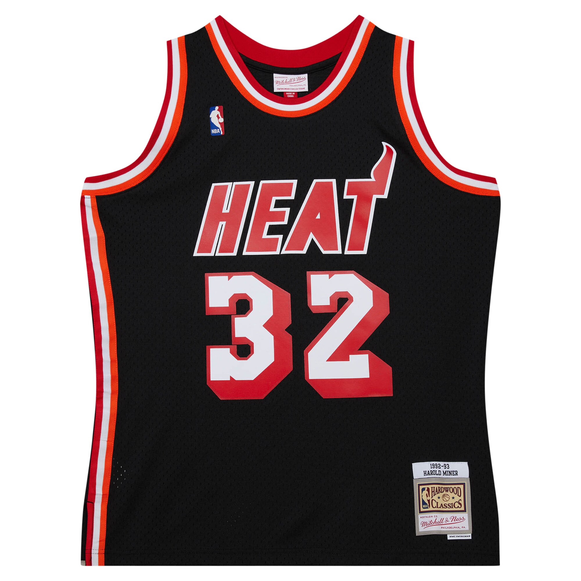 Alternative view of Harold Miner Miami Heat Mitchell & Ness 1992/93 Hardwood Classics Swingman Throwback Jersey - Black