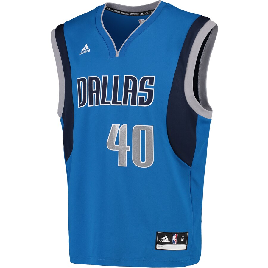 Alternative view of Harrison Barnes Dallas Mavericks Adidas Replica Jersey - Blue