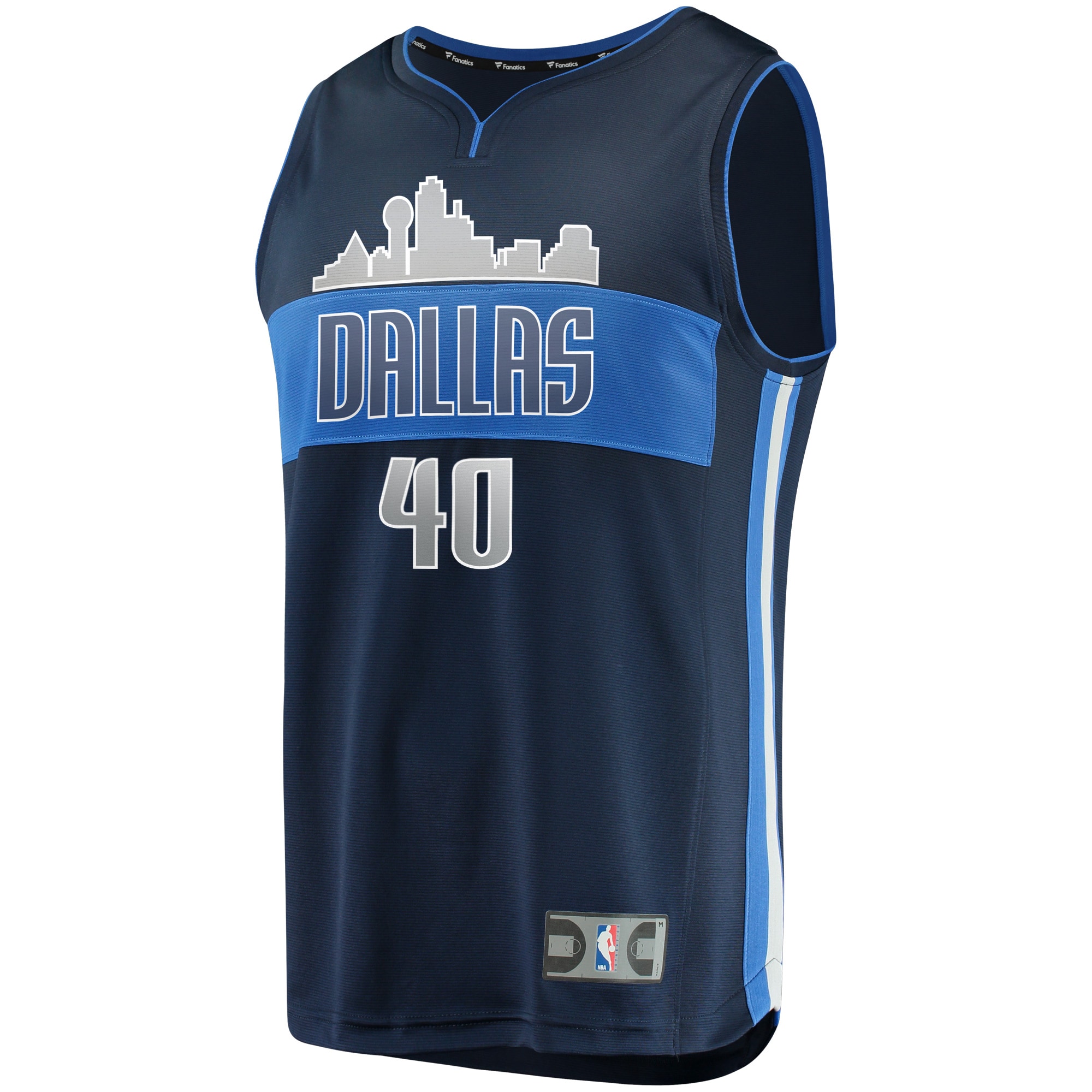 Alternative view of Harrison Barnes Dallas Mavericks Fanatics Youth Fast Break Replica Jersey Navy - Statement Edition