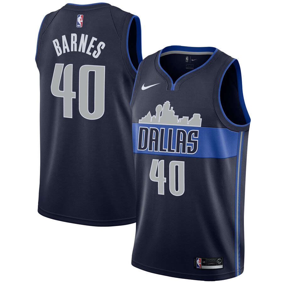 Harrison Barnes Dallas Mavericks Swingman Jersey - Statement Edition - Navy