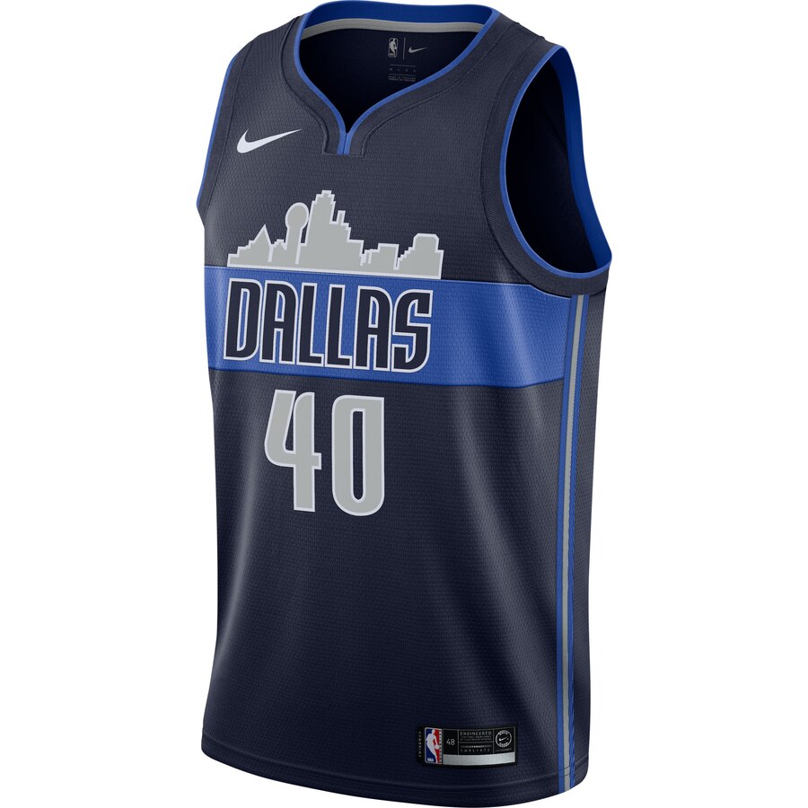 Alternative view of Harrison Barnes Dallas Mavericks Swingman Jersey - Statement Edition - Navy