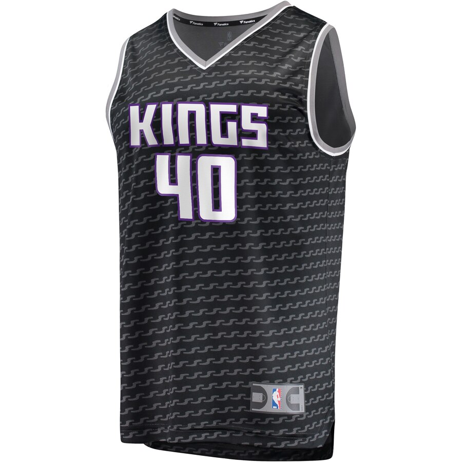 Alternative view of Harrison Barnes Sacramento Kings Fanatics Branded Fast Break Player Replica Jersey - Statement Edition - Black