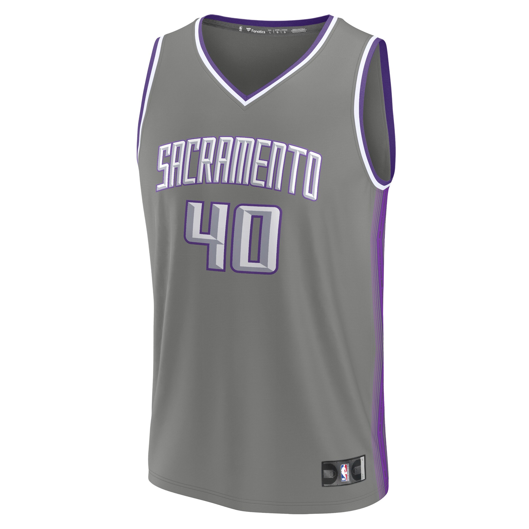 Alternative view of Harrison Barnes Sacramento Kings Fanatics Fastbreak Jersey - City Edition - Gray