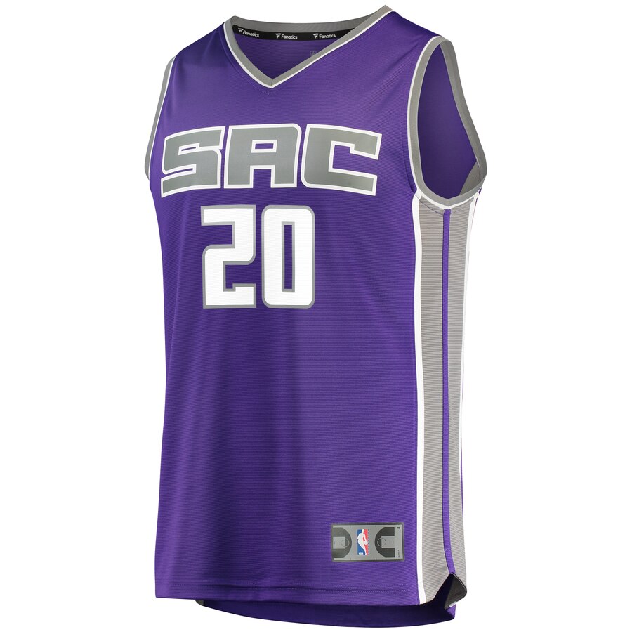 Alternative view of Harry Giles Sacramento Kings Fanatics Branded Fast Break Road Replica Player Jersey - Purple