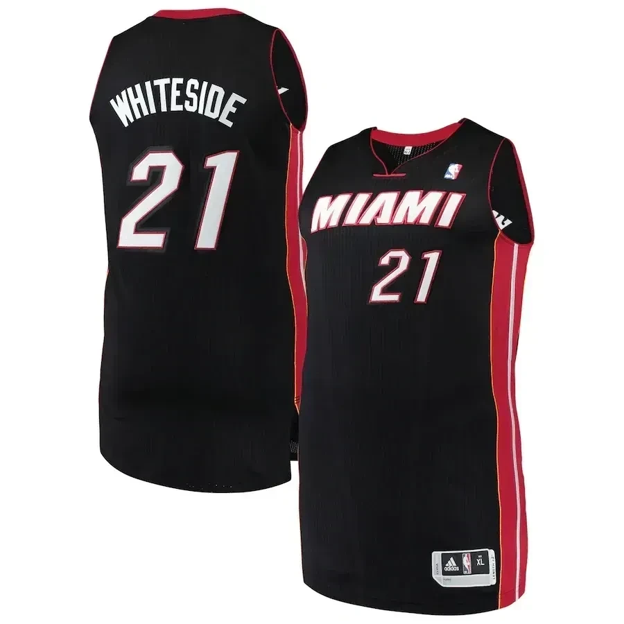 Hassan Whiteside Miami Heat Finished Jersey - Black - JS185 