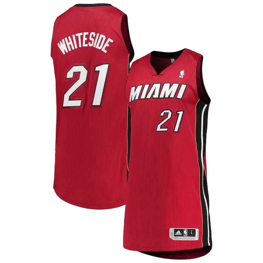 Hassan Whiteside Miami Heat Finished Jersey - Red - JS926 
