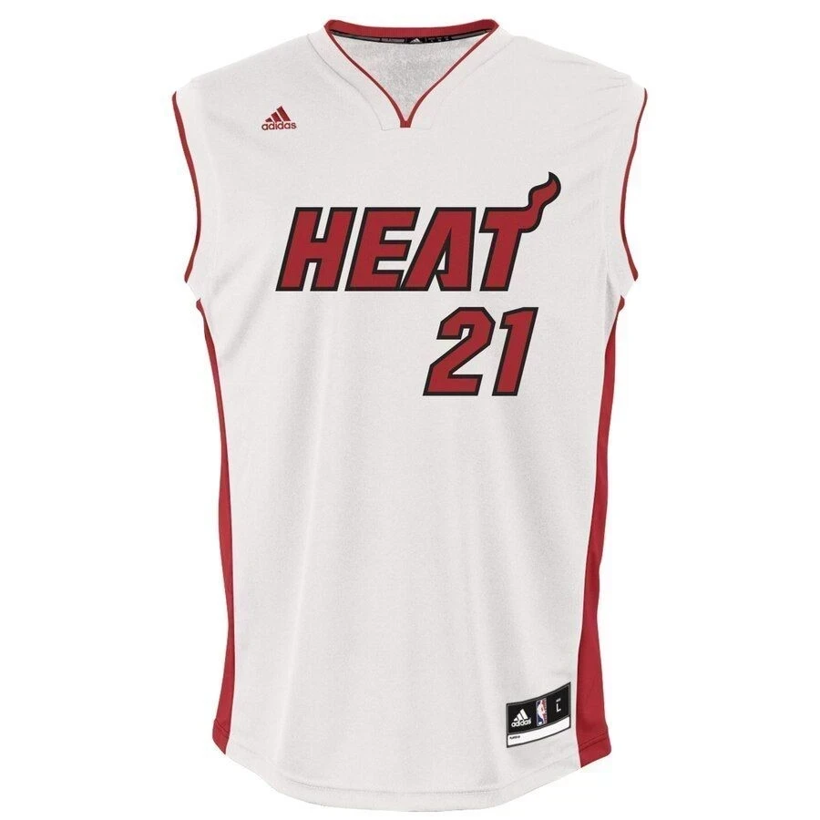 Alternative view of Hassan Whiteside Miami Heat Home Jersey - White - JS652 