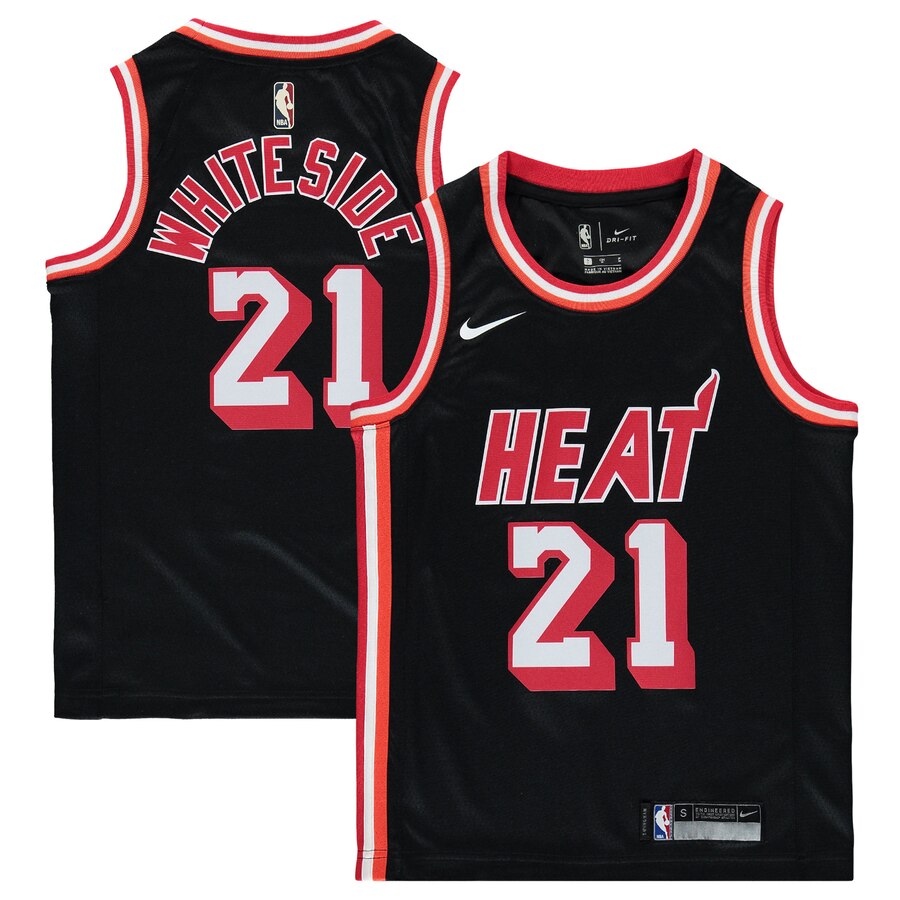 Hassan Whiteside Miami Heat Nike Youth Hardwood Classics Swingman Jersey - Black