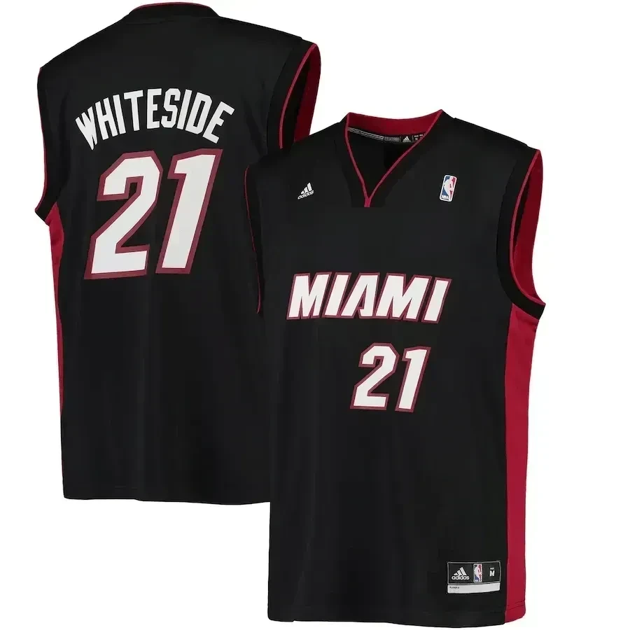 Hassan Whiteside Miami Heat Road Jersey - Black - JS534 
