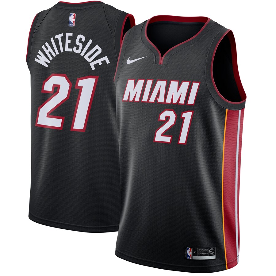 Hassan Whiteside Miami Heat Swingman Jersey Black - Icon Edition