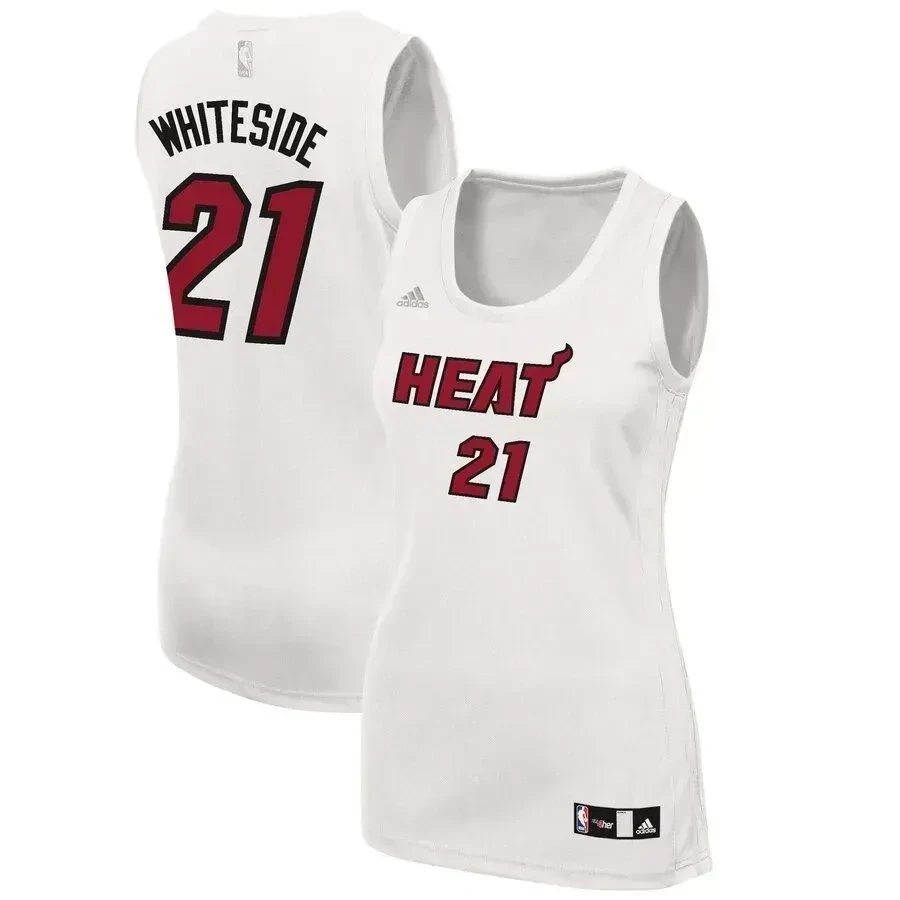 Hassan Whiteside Miami Heat Women's Fashion Jersey - White - JS862 