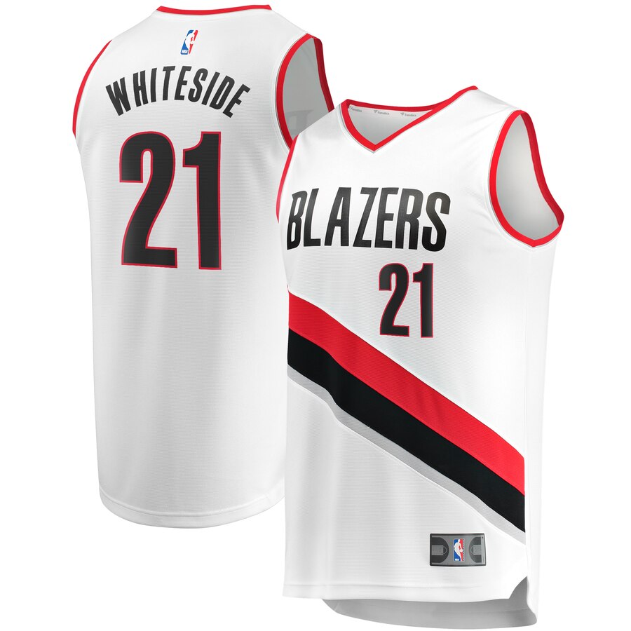 Hassan Whiteside Portland Trail Blazers Fanatics Branded Fast Break Replica Jersey White - Association Edition