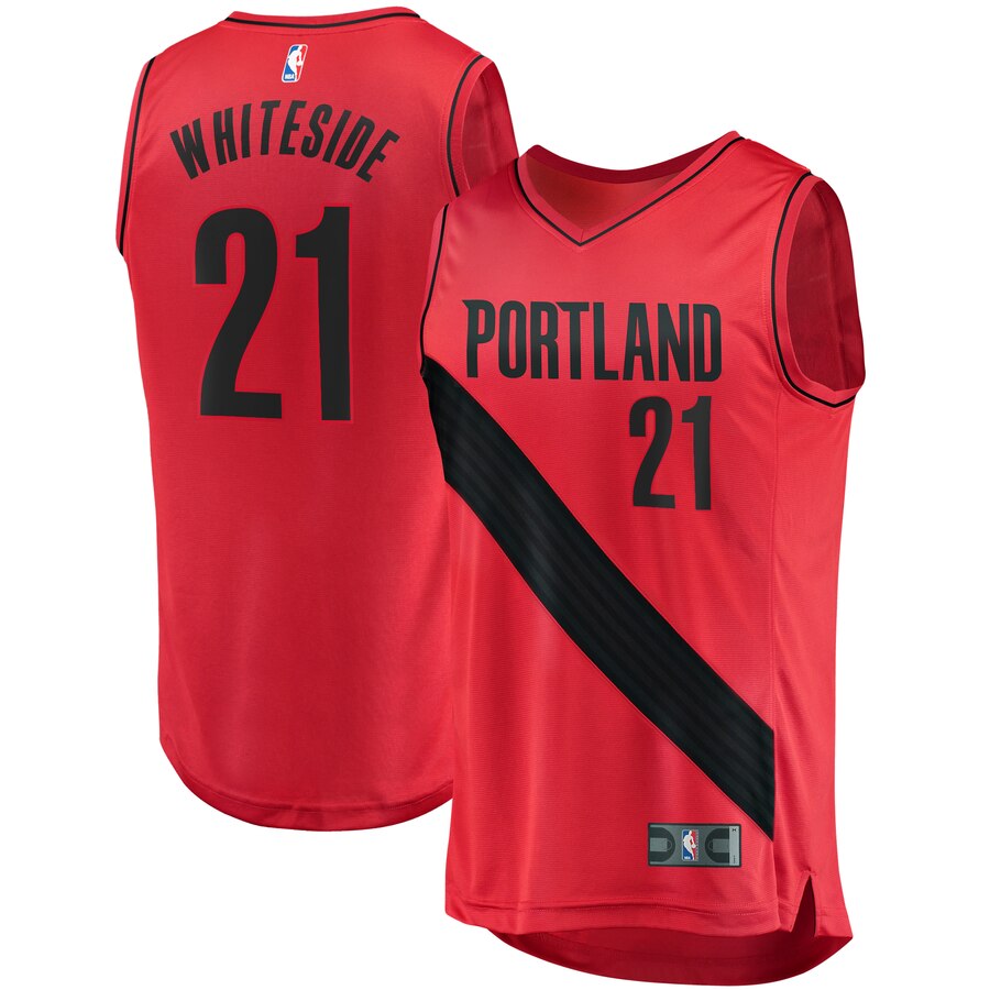 Hassan Whiteside Portland Trail Blazers Fanatics Branded Youth Fast Break Replica Jersey Red - Statement Edition