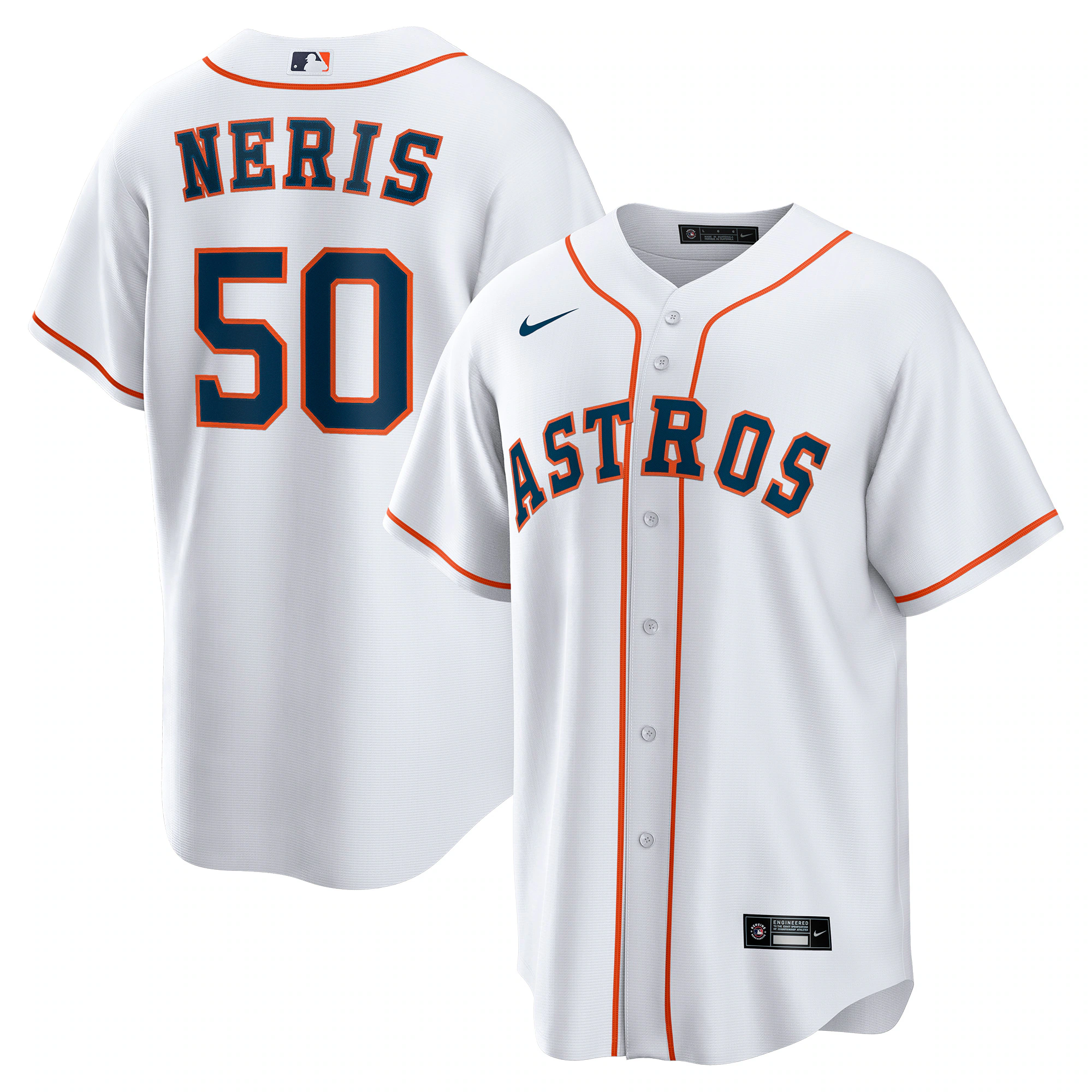 Alternative view of HÃƒÆ’Ã‚Â©ctor Neris Houston Astros Home Replica Player Jersey - White