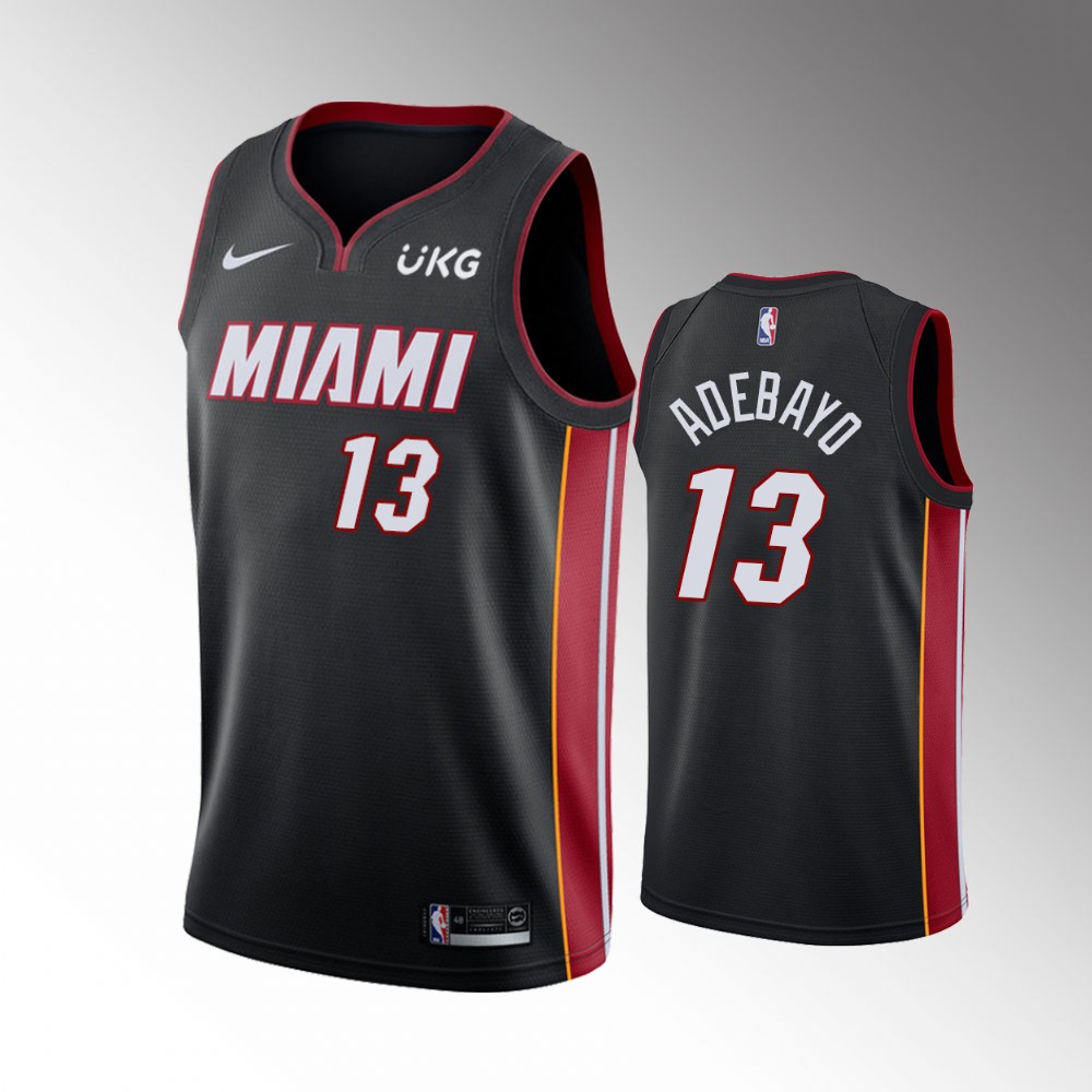 Heat Bam Adebayo Icon Edition Black Adebayo Miami Jersey