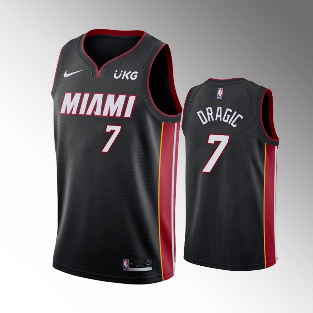 Heat Goran Dragic Icon Edition Black Dragic Miami Jersey