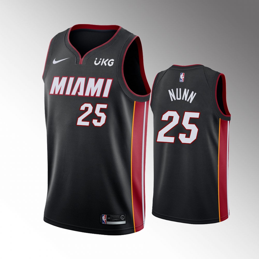 Heat Kendrick Nunn Icon Edition Black Nunn Miami Jersey