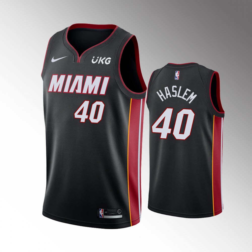 Heat Udonis Haslem Icon Edition Black Haslem Miami Jersey