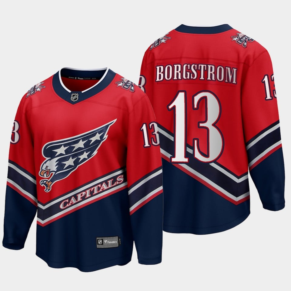 Henrik Borgstrom 13 Washington Capitals 2022 Special Edition Reverse Retro Red Jersey - JS381 