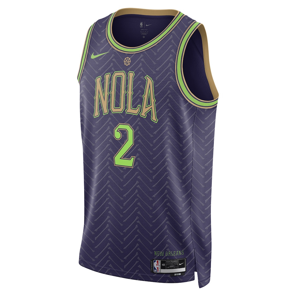 Alternative view of Herbert Jones 2 New Orleans Pelicans Unisex 2024/25 Swingman Player Jersey - City Edition - Purple - JS692 