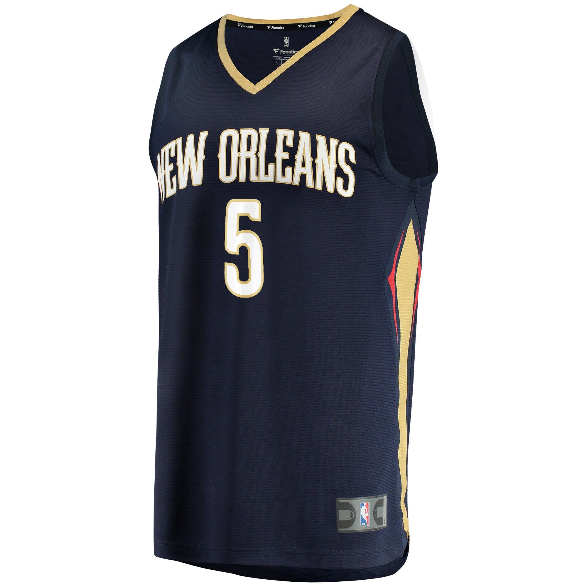 Alternative view of Herbert Jones New Orleans Pelicans Fanatics Fast Break Replica Jersey - Icon Edition - Navy