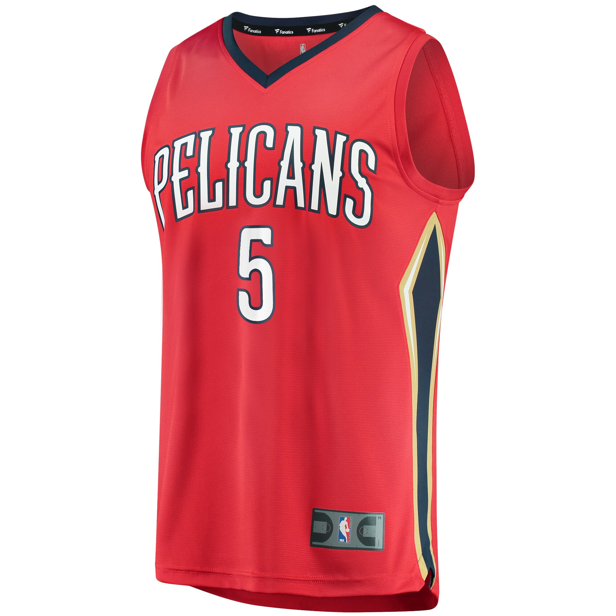 Alternative view of Herbert Jones New Orleans Pelicans Fanatics Fast Break Replica Player Jersey - Statement Edition - Red