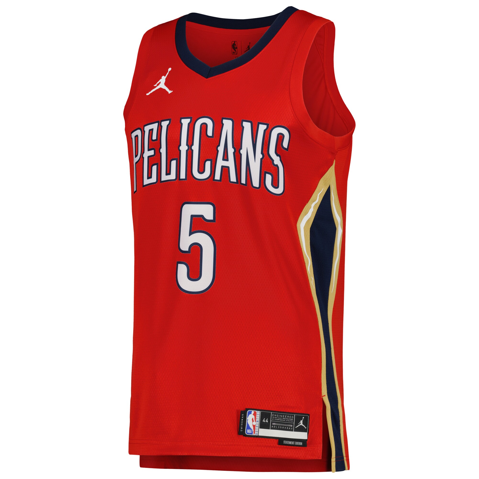 Alternative view of Herbert Jones New Orleans Pelicans Jordan Brand Unisex Swingman Jersey – Statement Edition – Red
