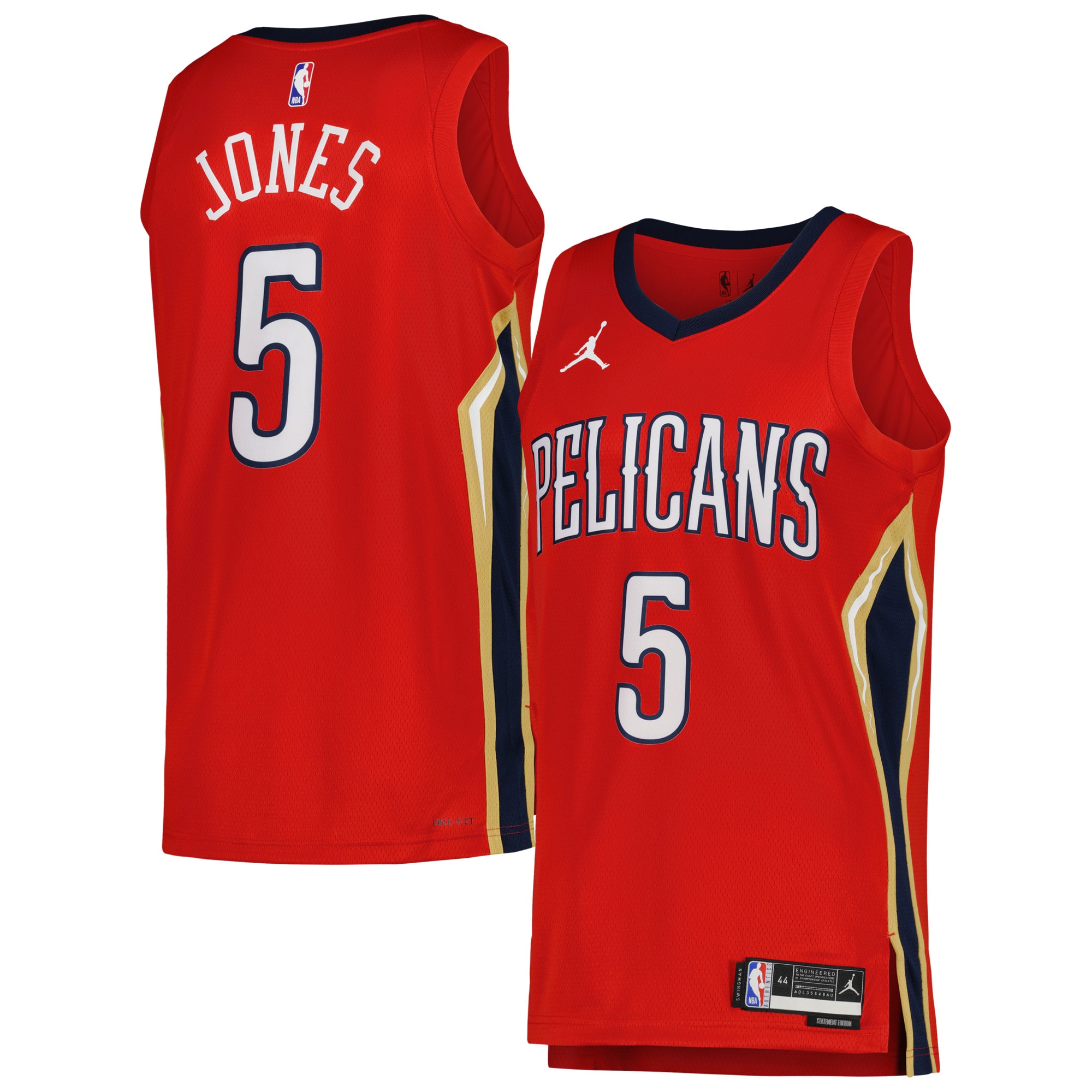 Herbert Jones New Orleans Pelicans Jordan Brand Unisex Swingman Jersey – Statement Edition – Red