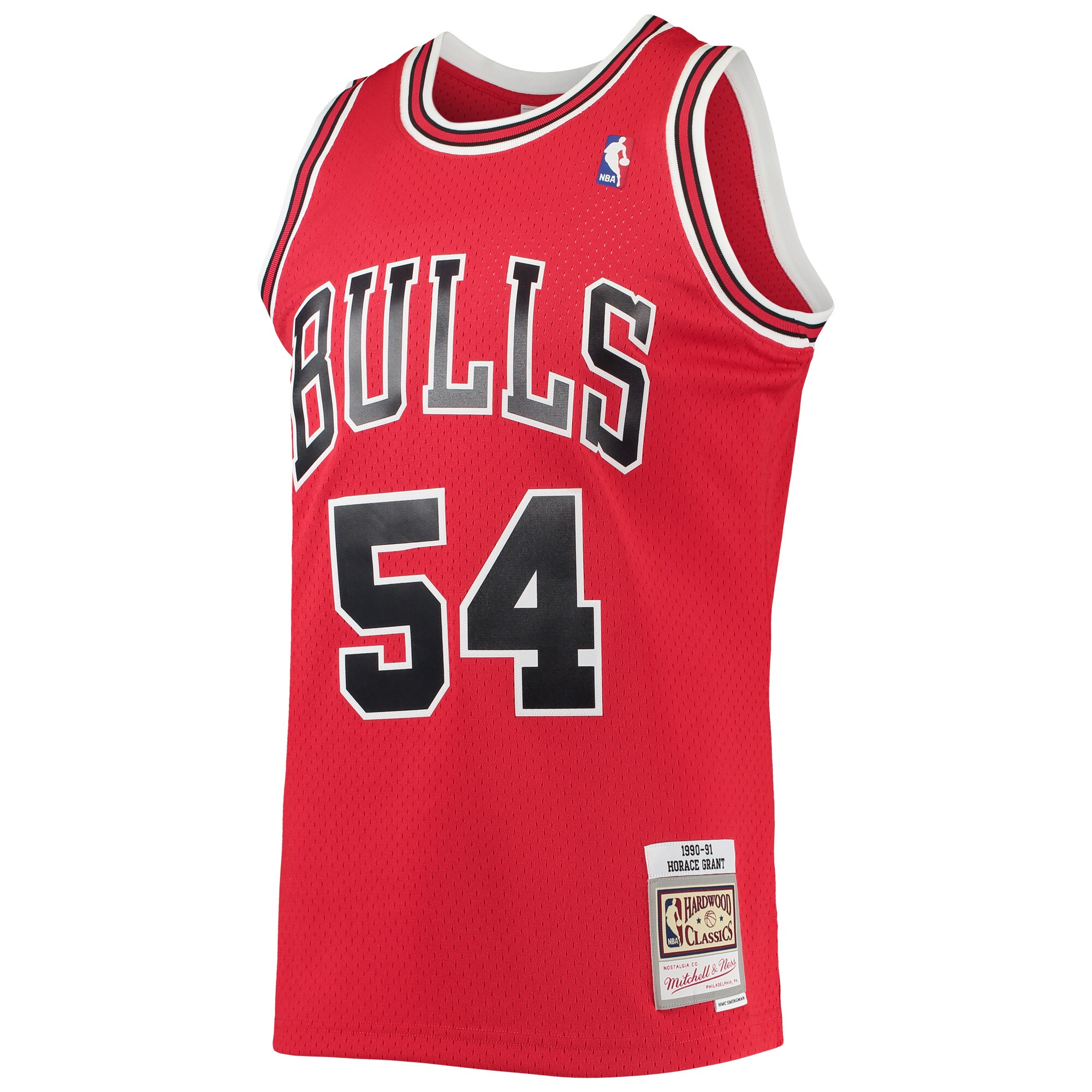 Alternative view of Horace Grant Chicago Bulls Mitchell & Ness 1990/91 Throwback Dark Swingman Jersey - Red