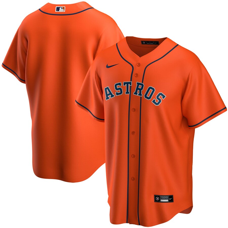 Houston Astros Alternate 2020 Replica Team Jersey ÃƒÂ¢Ã¢â€šÂ¬Ã¢â‚¬Å“ Orange