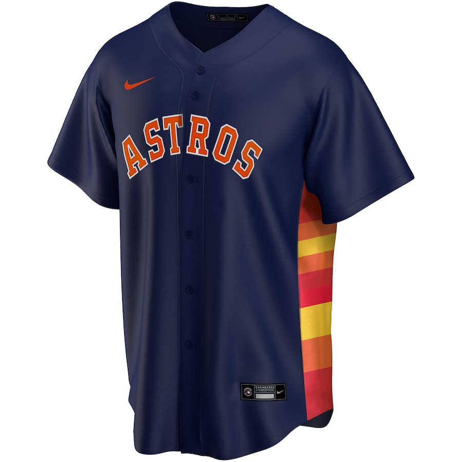 Alternative view of Houston Astros Alternate Custom Men Jersey - Navy