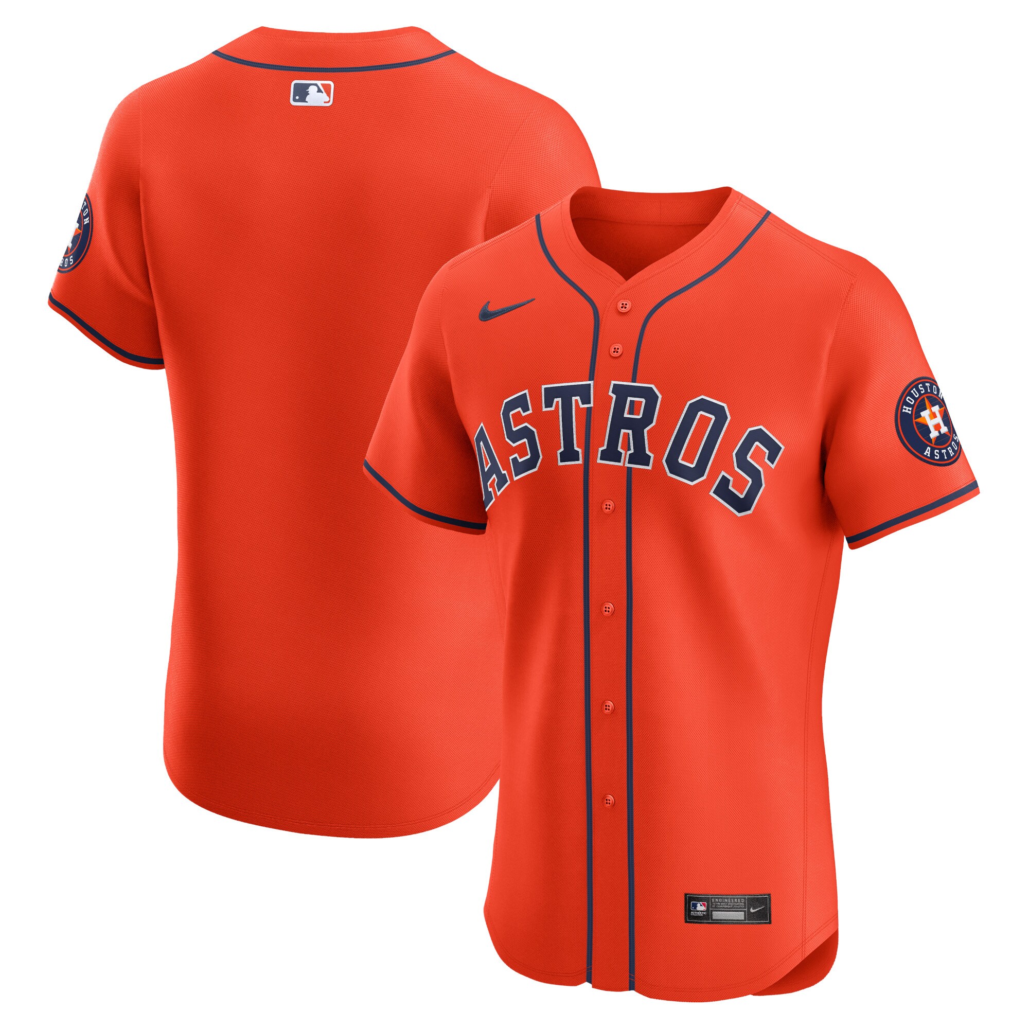 Houston Astros Alternate Vapor Premier Elite Patch Jersey - Orange