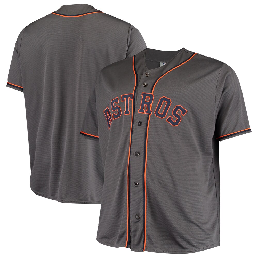 Houston Astros Big & Tall Fashion Jersey - Charcoal