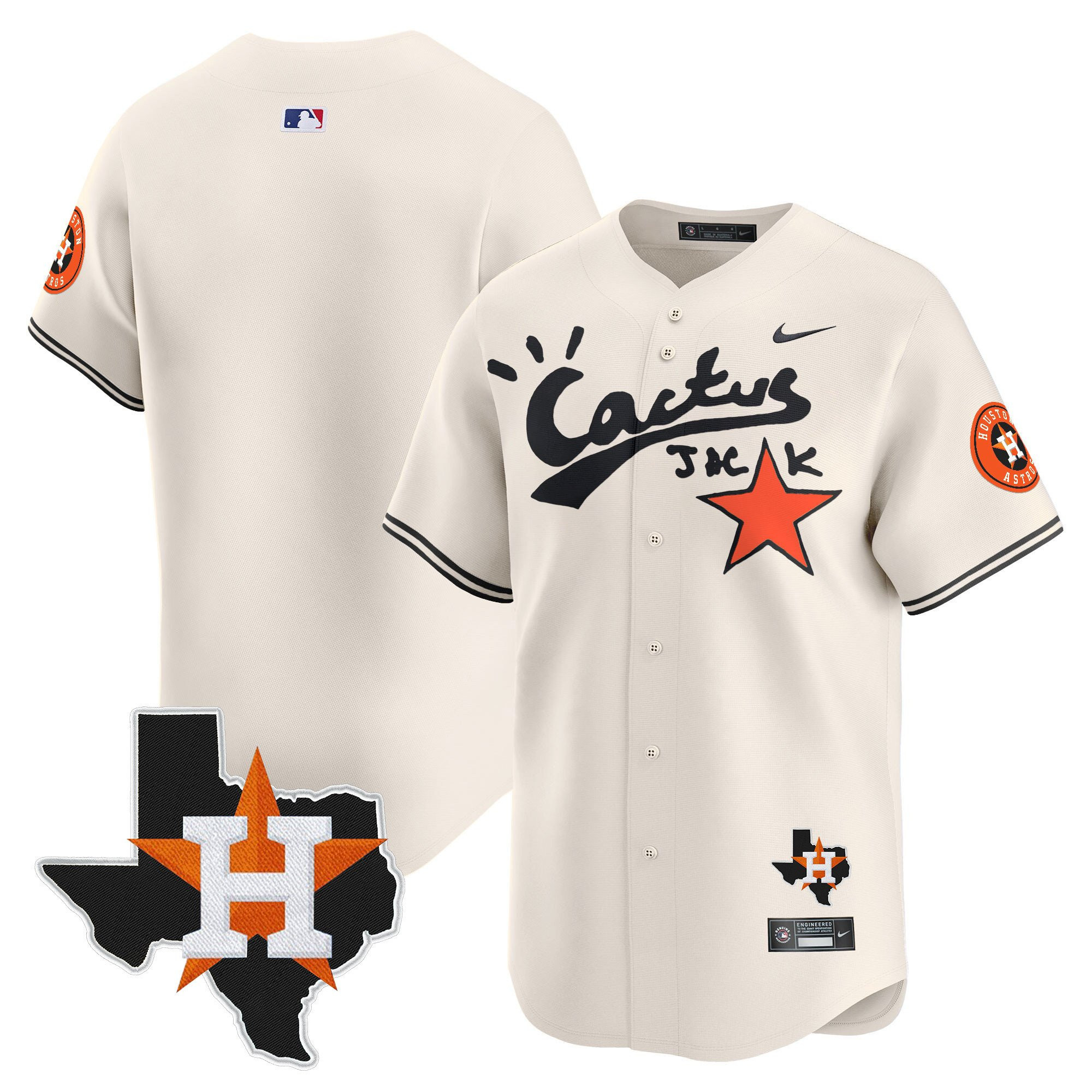 Houston Astros Cactus Jack Limited Jersey Houston Patch - Men 