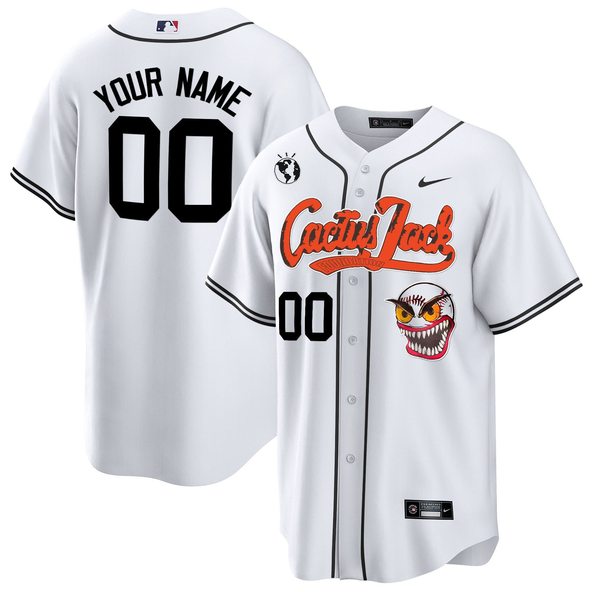 Houston Astros Cactus Jack Men Jersey Customized - White