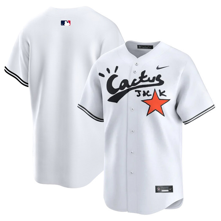Houston Astros Cactus Jack White Jersey V2 - Men