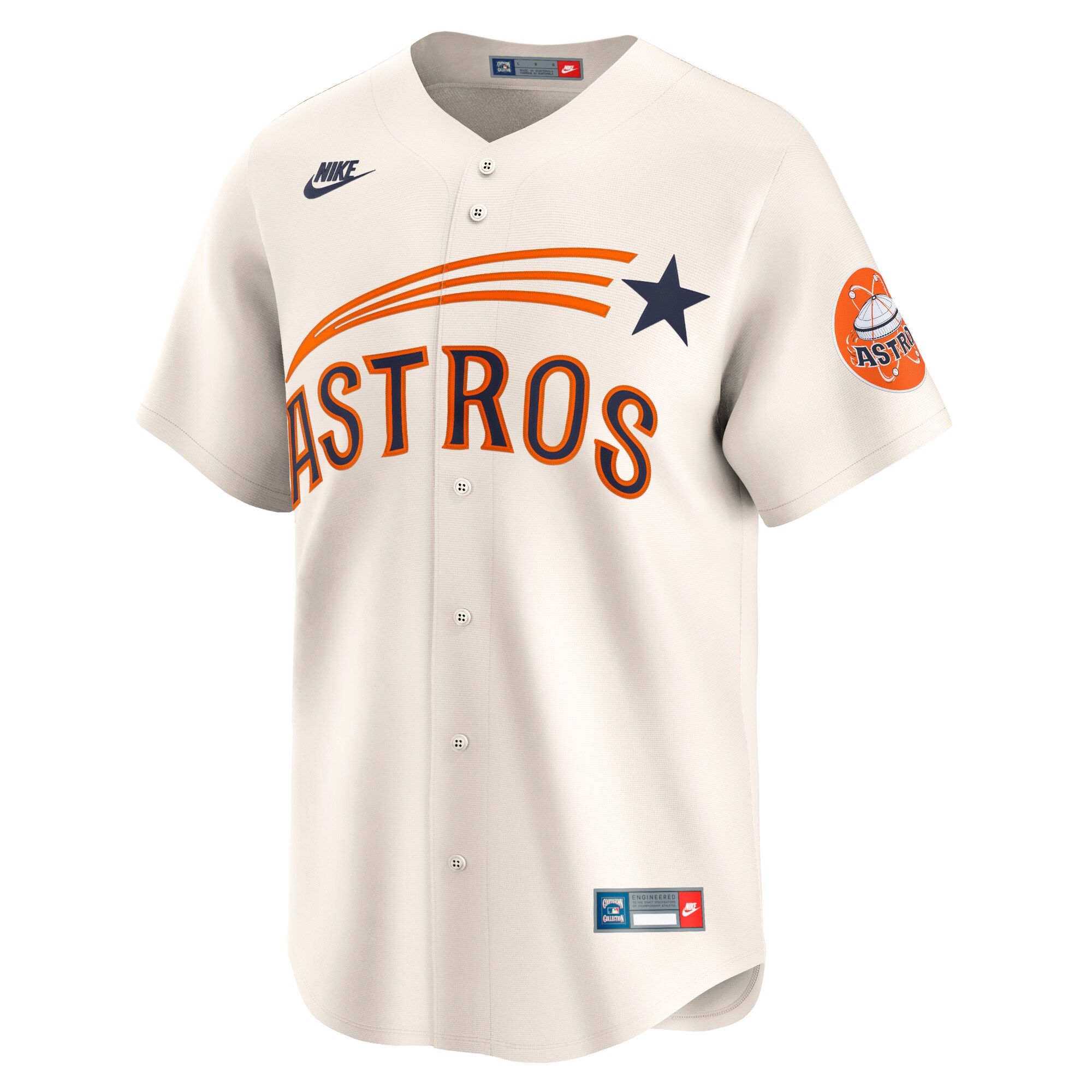 Alternative view of Houston Astros Cooperstown Collection Limited Jersey - Cream