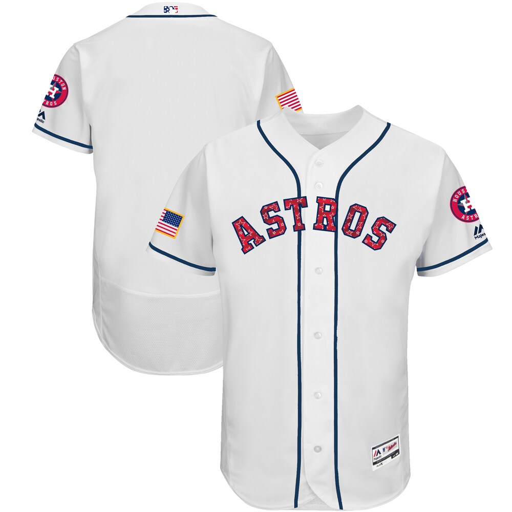 Houston Astros Majestic 2017 Stars & Stripes Collection Flex Base Team Jersey - White