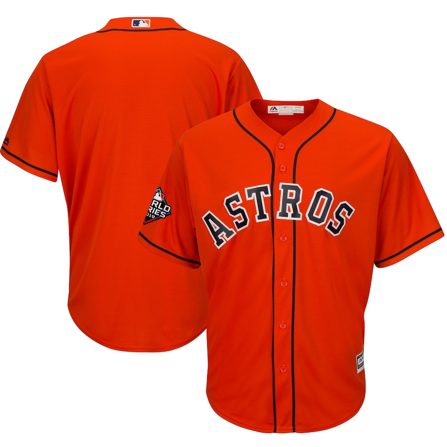 Houston Astros Majestic 2019 World Series Bound Official Cool Base Team Jersey – Orange