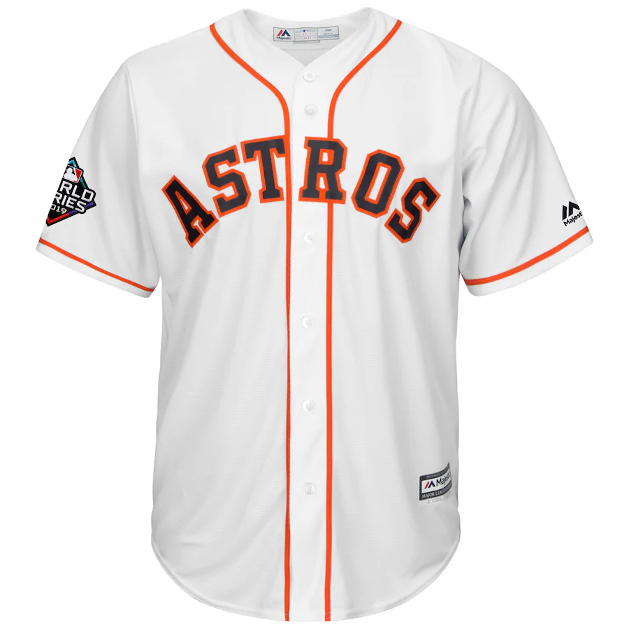 Alternative view of Houston Astros Majestic 2019 World Series Bound Official Cool Base Team Jersey – White