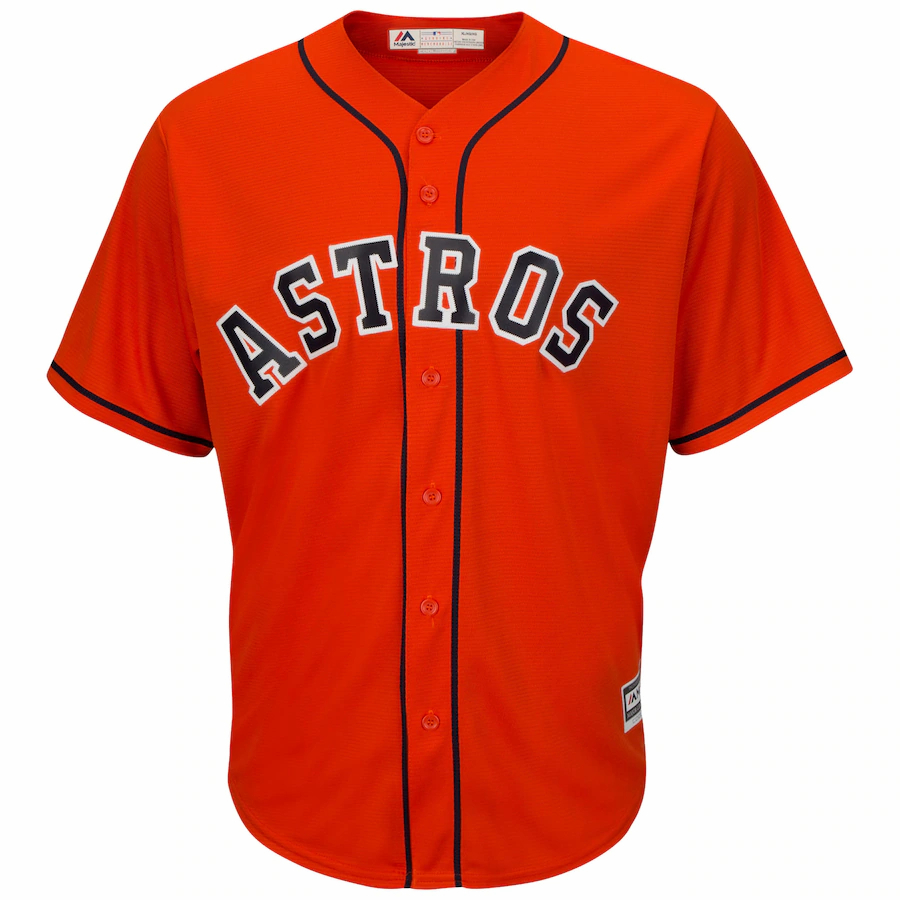 Alternative view of Houston Astros Majestic Big And Tall Cooperstown Cool Base Jersey - Multi