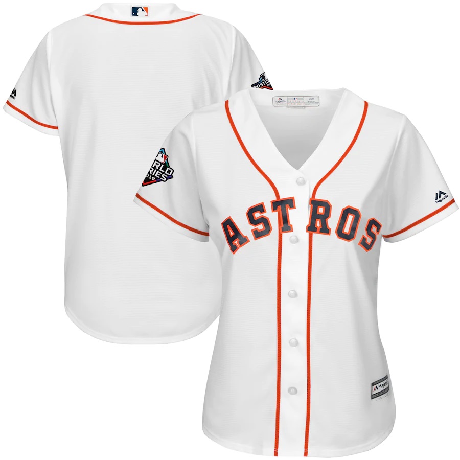 Houston Astros Majestic Women's 2019 World Series Bound Official Cool Base Team Jersey - White