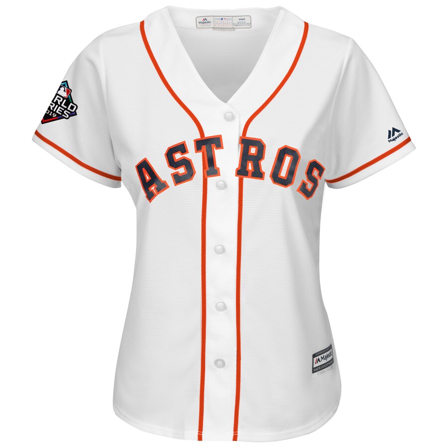 Alternative view of Houston Astros Majestic Women's 2019 World Series Bound Official Cool Base Team Jersey - White