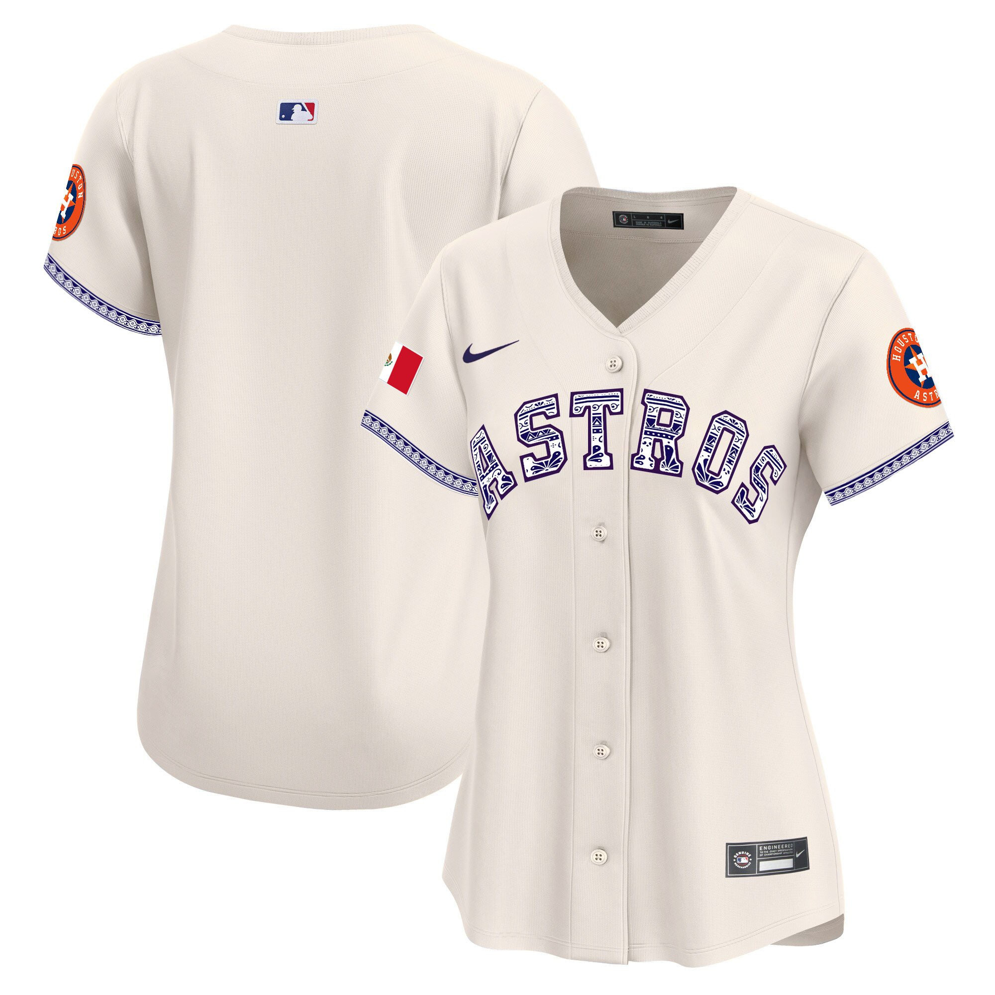 Houston Astros Mexico Women Jersey - Cream 
