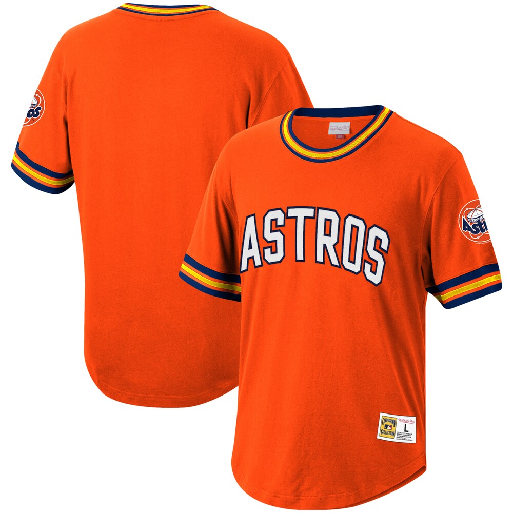 Houston Astros Mitchell & Ness Cooperstown Collection Wild Pitch Jersey T-shirt - Orange