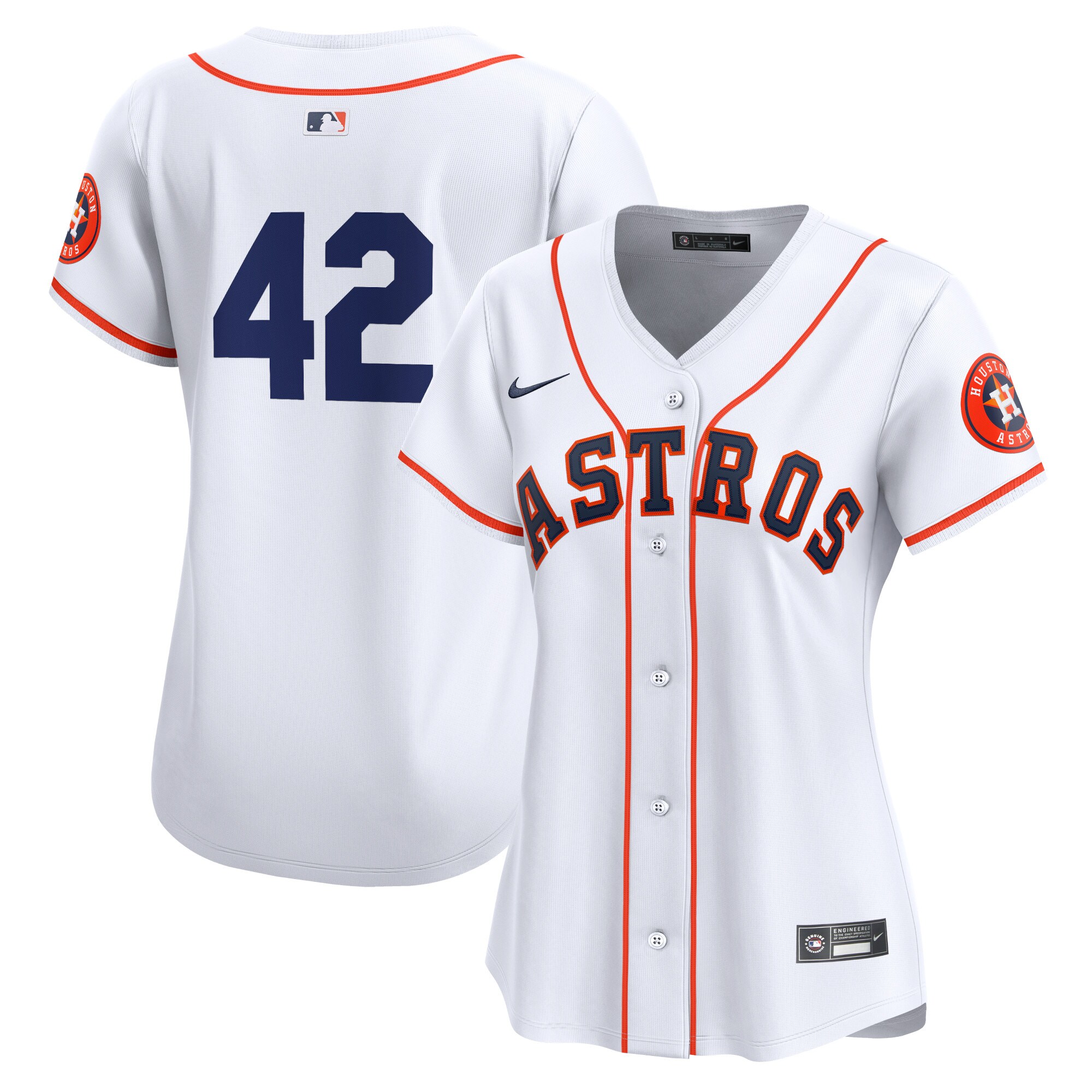 Houston Astros Women's 2024 Jackie Robinson Day Home Limited JerseyÃƒâ€šÃ‚Â ÃƒÂ¢Ã¢â€šÂ¬Ã¢â‚¬Å“ White